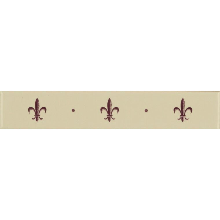 Fleur De Lis Burgundy 152 x 25