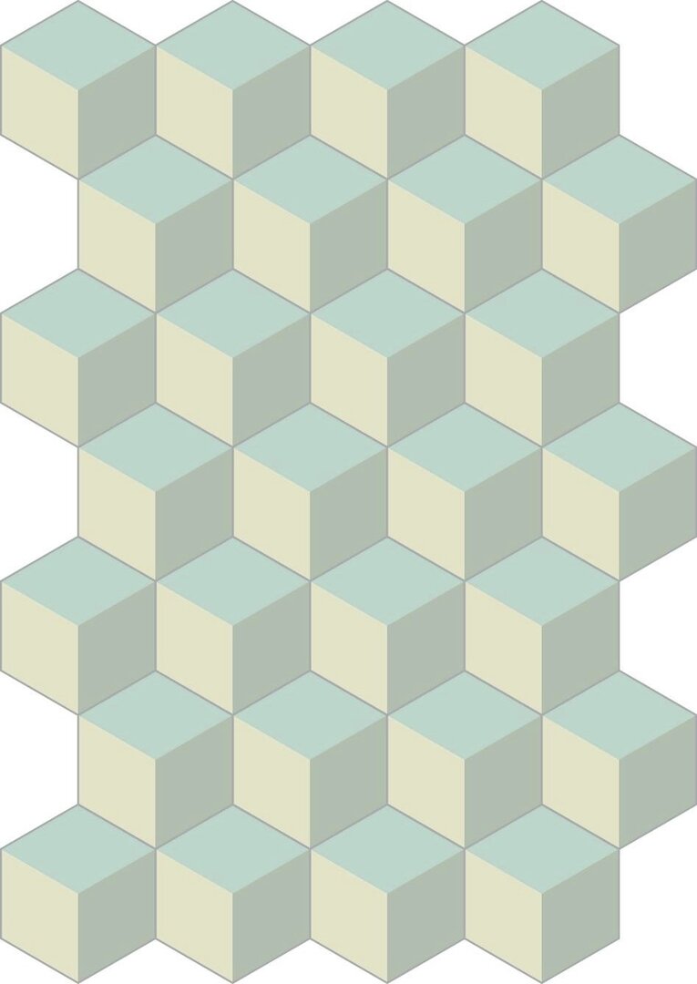 Bisazza cementtegel Hexagon Cubic Iceberg 200 x 230