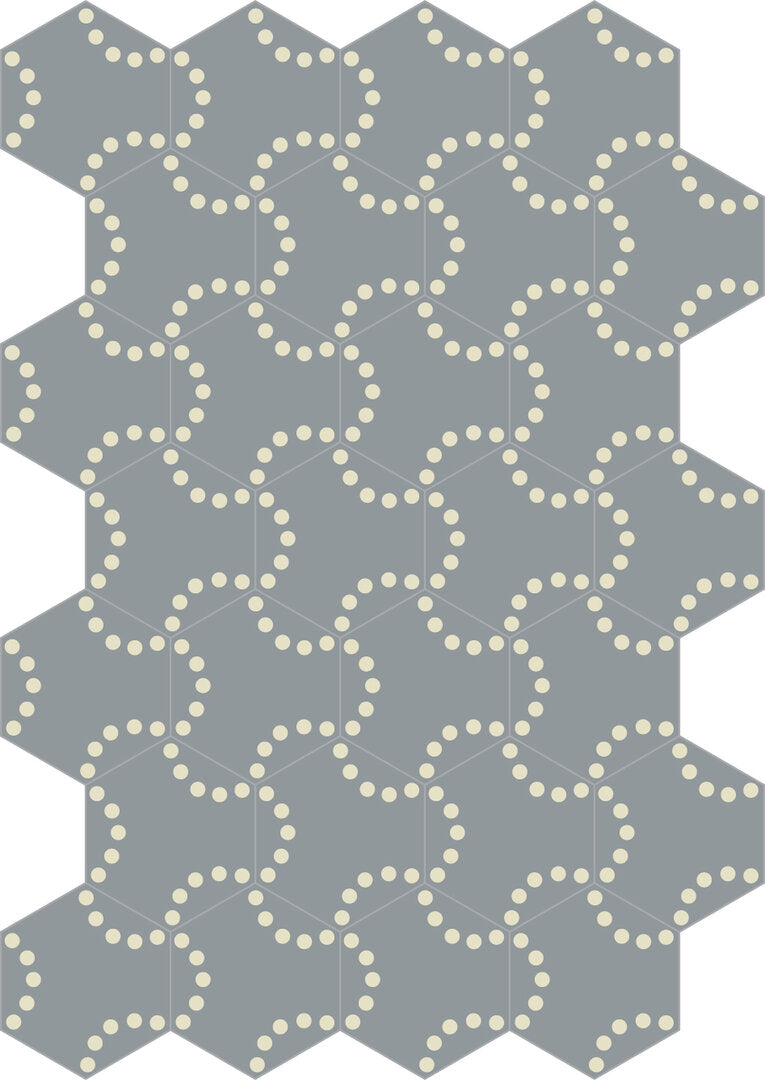 Bisazza cementtegel Hexagon Lunas Bilbao A 200 x 230
