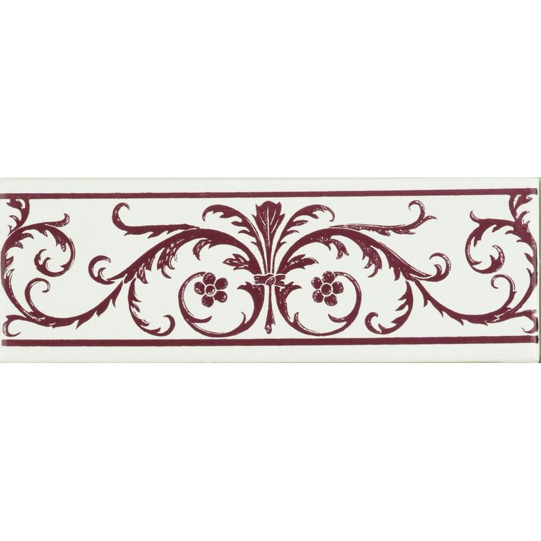 Burgundy Acanthus, 152 x 50 x 7
