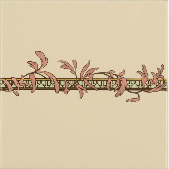 Spring Border Tile on Country White 152 x 152