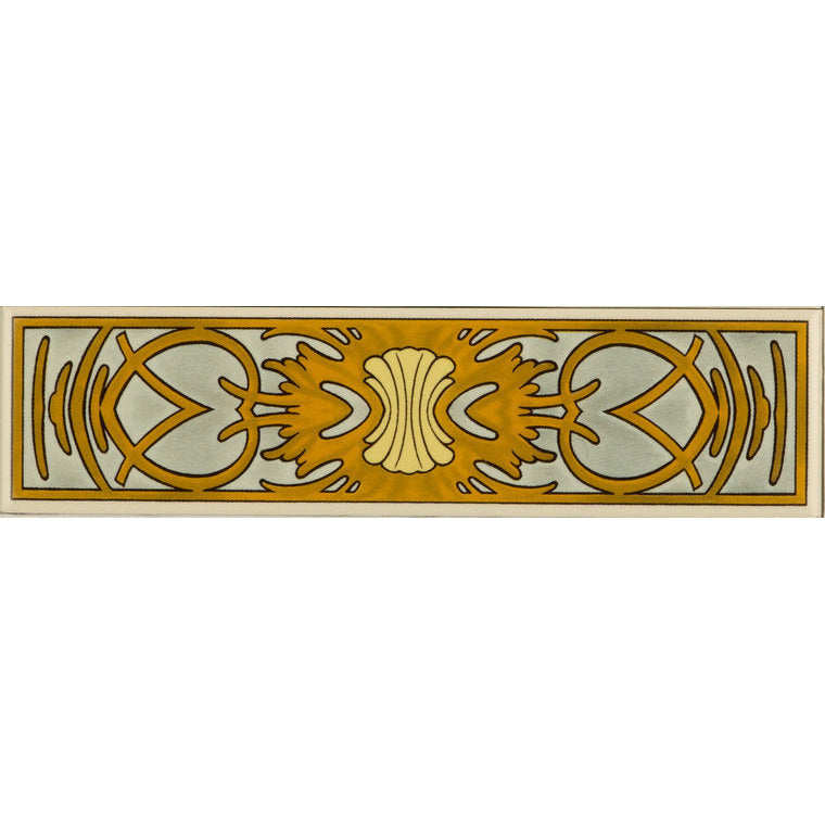 Evening Reverie Quarter Tile on Country White 152 x 38