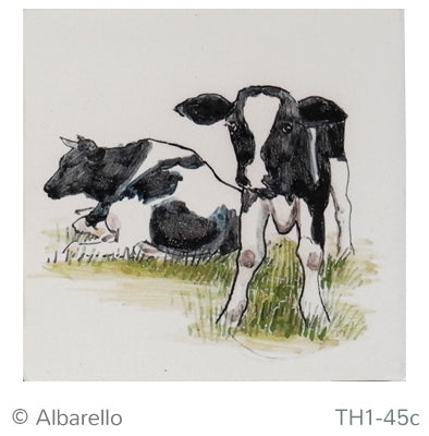 Koe met jongen 130 x 130 x 8