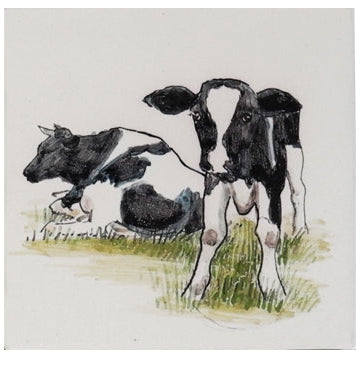 Koe met jongen 130 x 130 x 8