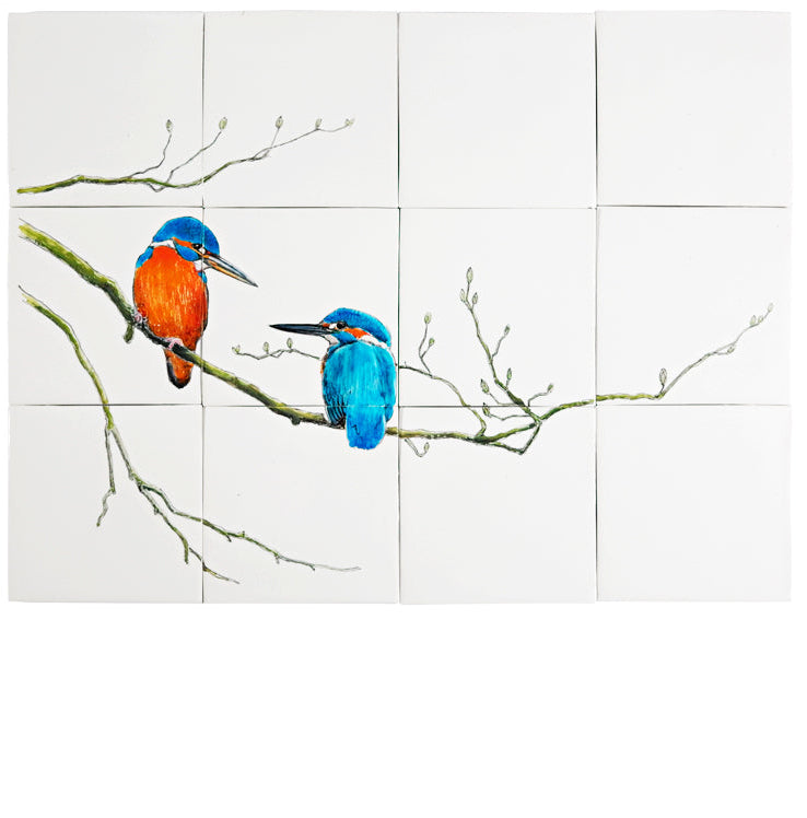 Ijsvogels op Tak 390 x 520 x 8