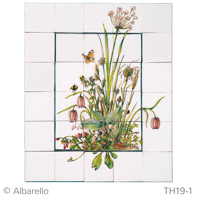 Zwanebloem met Insecten groot 780 x 650 x 8