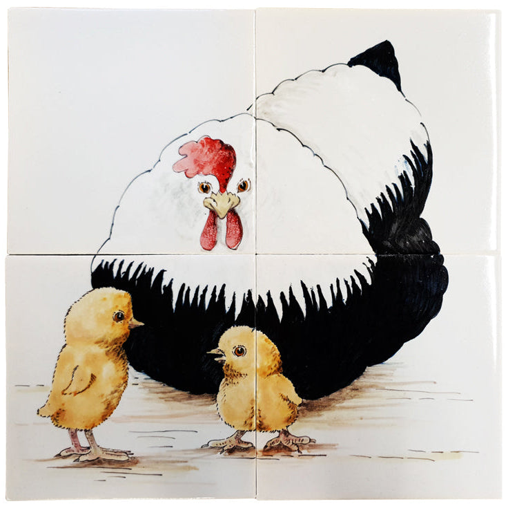 Kip met 2 Kuikens 260 x 260 x 8