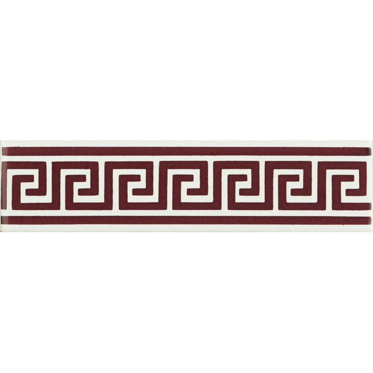 Burgundy Greek Key, 152 x 40 x 7