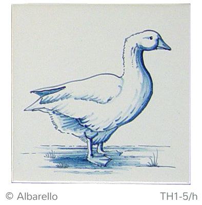 Gans 2 Blauw (Dieren rond de boerderij) 130 x 130 x 8