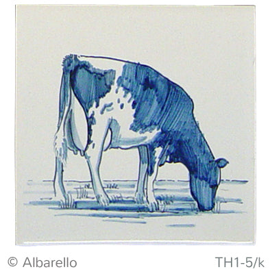 Koe 1 Blauw (Dieren rond de boerderij) 130 x 130 x 8