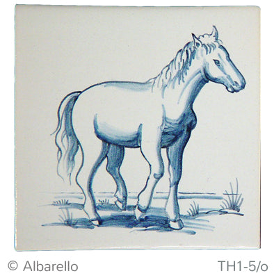 Paard 1 Blauw (Dieren rond de boerderij) 130 x 130 x 8