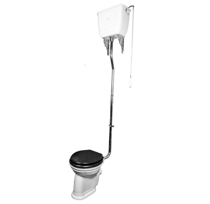 Oxford High Level Toilet With Pull - Horizontal Outlet