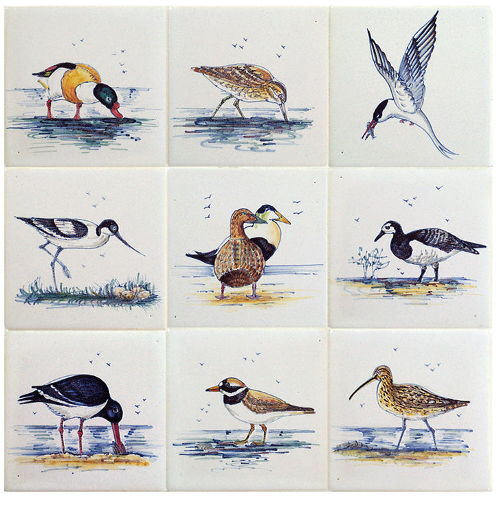 Watervogels - 130 x 130 set (9 stuks)