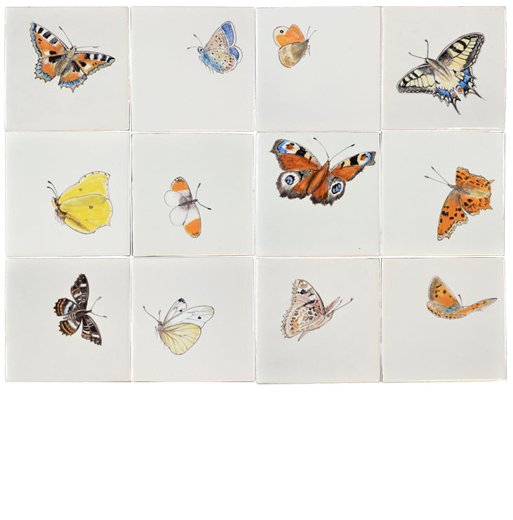 Vlinders groot - 130 x 130 set (12 stuks)