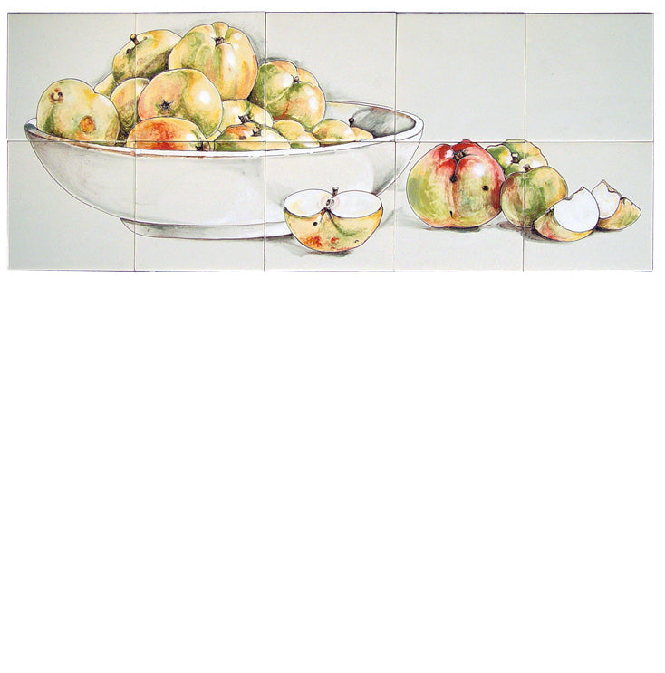 Witte kom met Appels 260 x 650 x 8