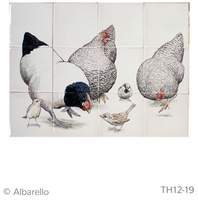 Kippen met Huismus 390 x 520 x 8