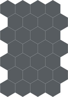 Bisazza cementtiles asfalto hexagon