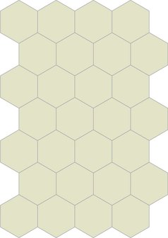 Bisazza cementtegel Hexagon Latte E 200 x 230