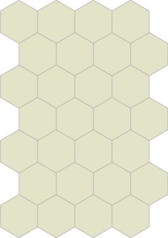 Bisazza cementtegel Hexagon Latte E 200 x 230