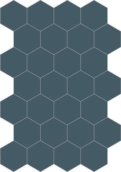 Bisazza cementtegel Hexagon Prussia E 200 x 230