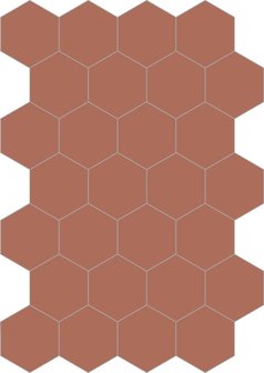Bisazza cementtegel Hexagon Ruggine E 200 x 230