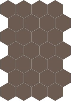 Bisazza cementtegel Hexagon Tabacco E 200 x 230