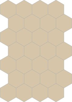 Bisazza cementtegel Hexagon Tan E 200 x 230