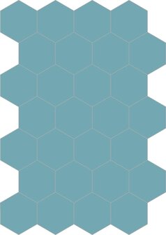 Bisazza cementtegel Hexagon Turchino E 200 x 230