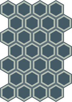 Bisazza cementtegel Hexagon Honey Avio 200 x 230