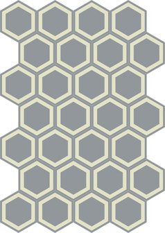 Bisazza cementtegel Hexagon Honey Beton 200 x 230
