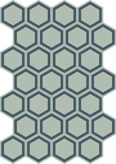 Bisazza cementtegel Hexagon Honey Bismarck 200 x 230