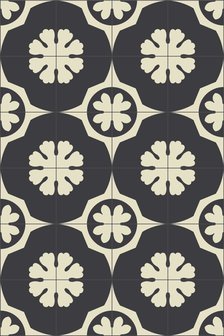 Bisazza cementtegel Square Twiggy Nero 200 x 200