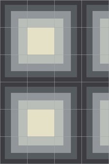 Bisazza cementtegel Square Maze Charcoal 200 x 200
