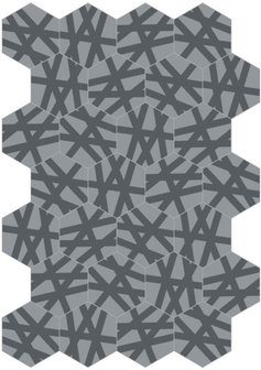 Bisazza cementtegel Hexagon Wire Smoked 200 x 230