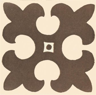 Gordon 53 x 53 (Dark Brown on White)