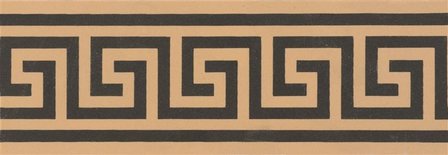 Greek Key 151 x 53 (Border, Black on Buff)