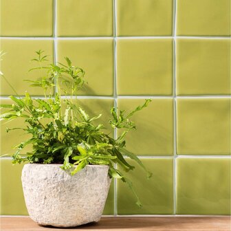 Olive 127mm Field Tile, 127 x 127 x 10