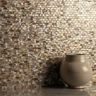 Gold Pearl Brickbond Mosaic, 318 x 310