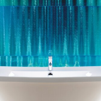 Aurora Borealis Aqua Gloss Splashback, 750 x 600 x 6