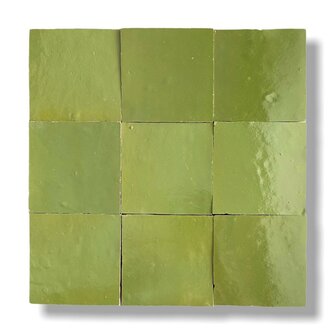 Zellige Alhambra Vert Olive nr. 07 - 100 x 100