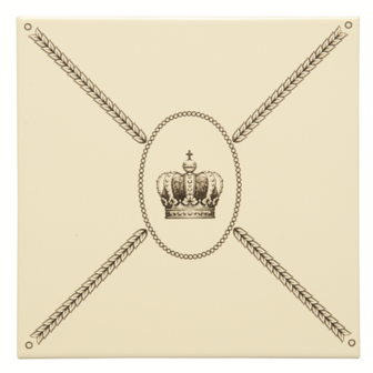 Faberg&eacute; Cartouche With Sovereign Crown, 152 x 152 x 7