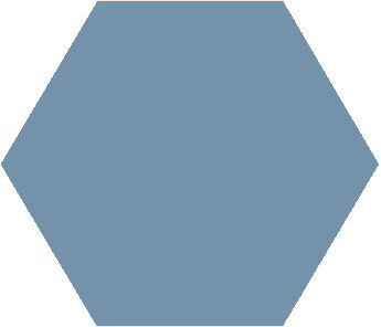 Winckelmans Hexagon bleu, 25 x 25 x 9 (op net)