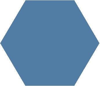 Winckelmans Hexagon Bleu Fonce, 25 x 25 x 3,8 (op net)