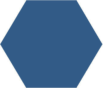 Winckelmans Hexagon Bleu Nuit, 25 x 25 x 9 (op net)