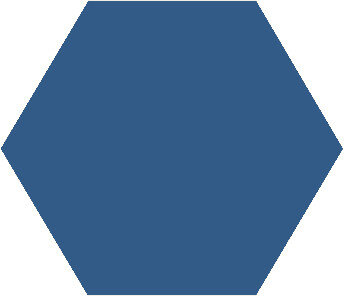 Winckelmans Hexagon Bleu Nuit, 25 x 25 x 3,8 (op net)