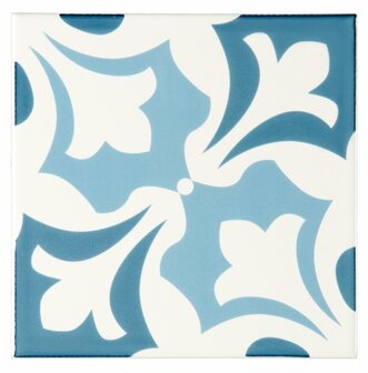 Josette Blue (Sky Blue / Sea Blue on Brilliant White) , 152 x 152 x 7