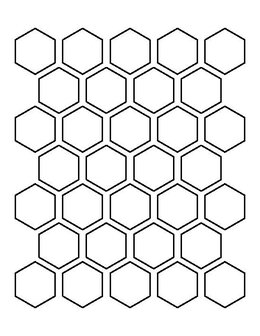 Winckelmans Hexagon Rose, 50 x 50 x 5 (op net)