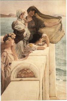 Alma-Tadema: At Aphrodites Cradle , 560 x 380 x 10