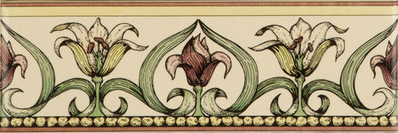 Art Nouveau Lily, Green  , 152 x 50 x 7