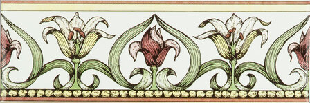 Art Nouveau Lily, Green  , 152 x 50 x 7